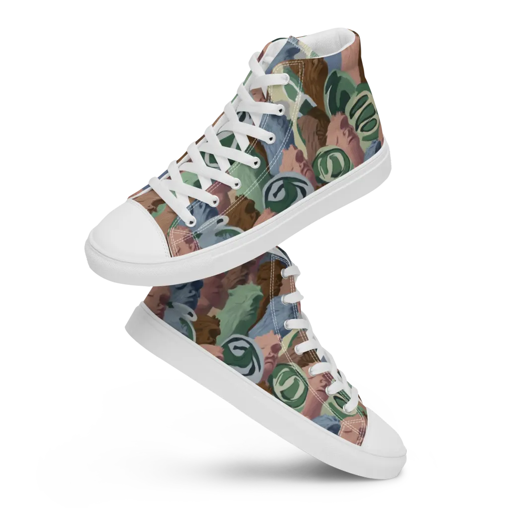 Profile Parade on Women's High Top Canvas Shoes — Front