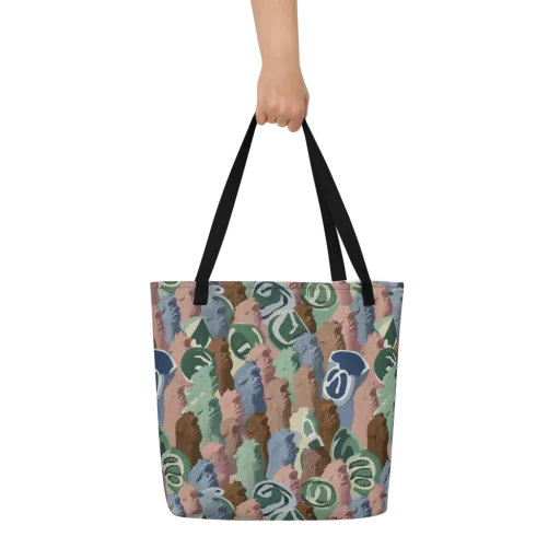 Profile Parade on a Large Tote Bag W/ Pocket