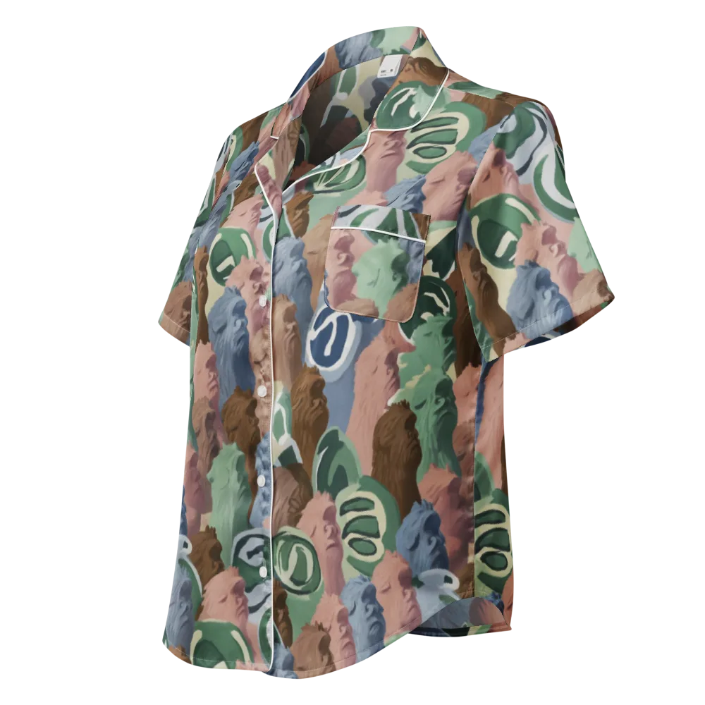 Profile Parade on Women's Short Sleeve Pajama Top — Left Front