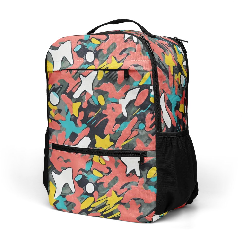 Neon Camouflage on Utility Backpack — Left Front