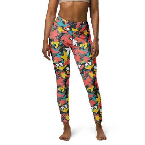 Neon Camouflage on a Yoga Leggings