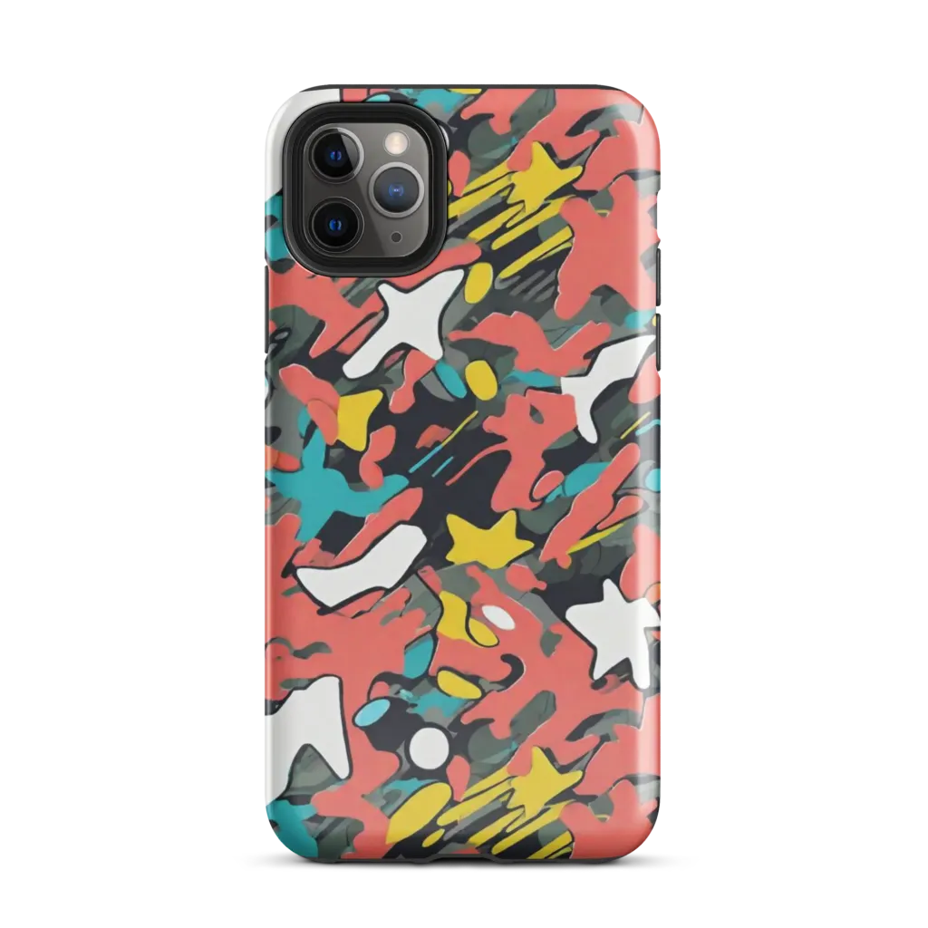 Neon Camouflage on Tough Case for iPhone® — Front