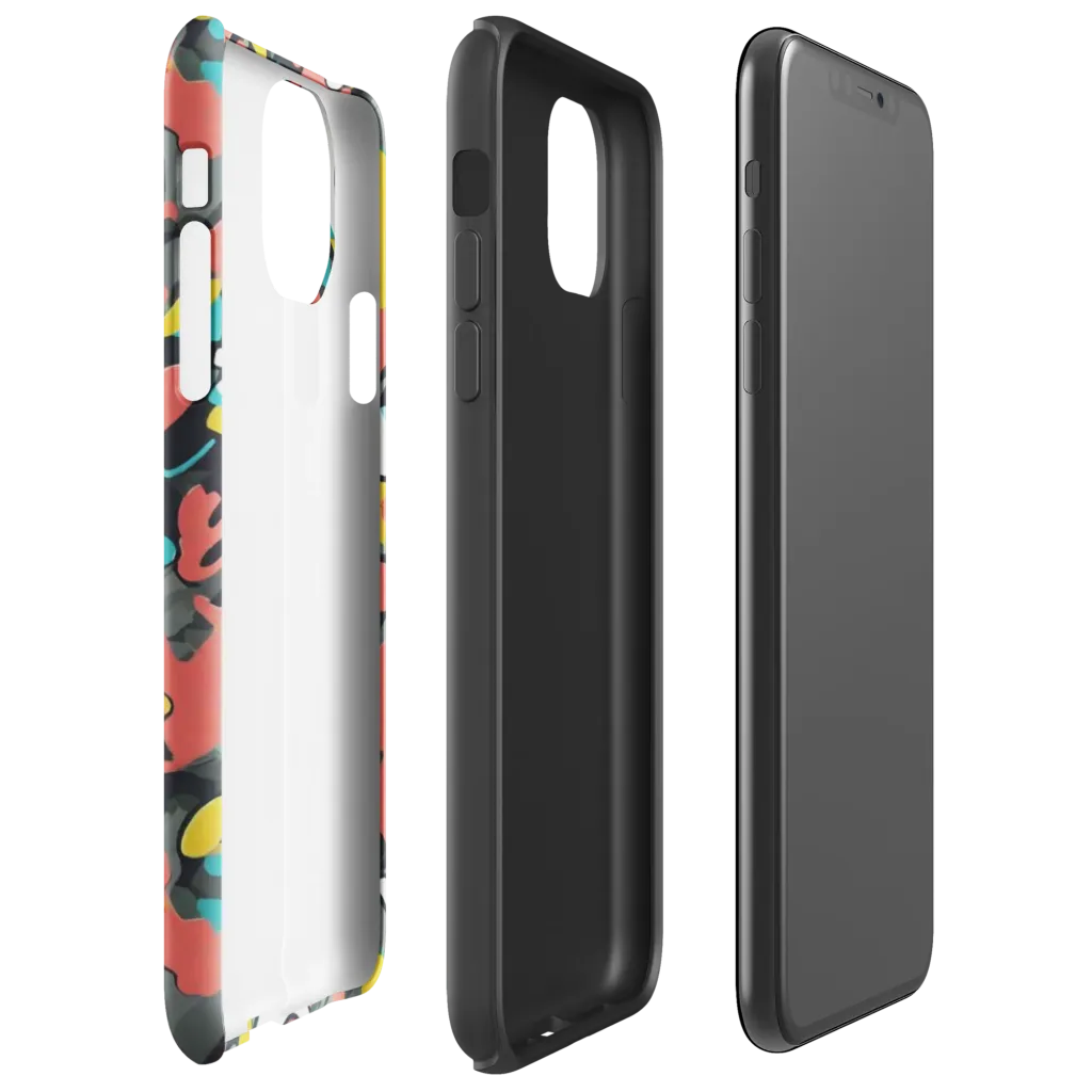 Neon Camouflage on Tough Case for iPhone® — Right