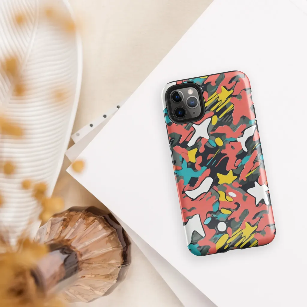 Neon Camouflage on Tough Case for iPhone® — Front