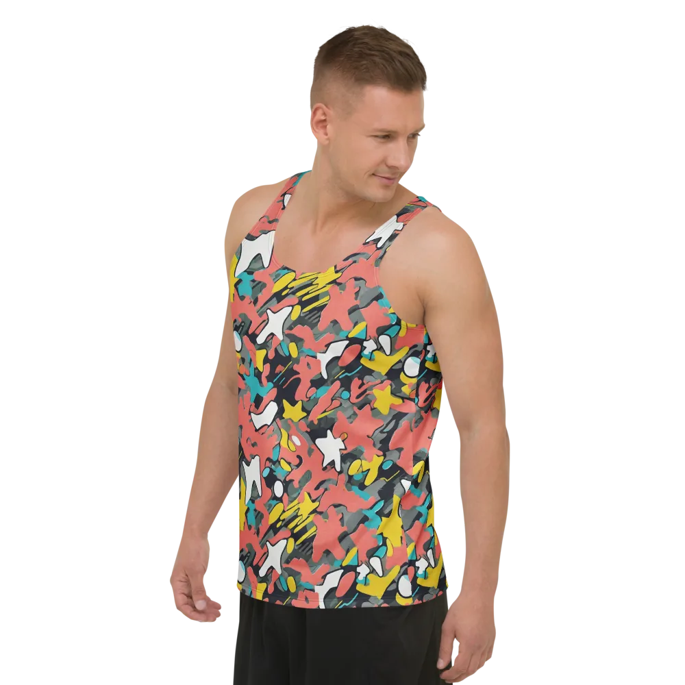 Neon Camouflage on Men's Tank Top — Left Front