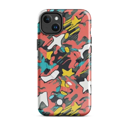 Neon Camouflage on a MagSafe Tough Case for iPhone®