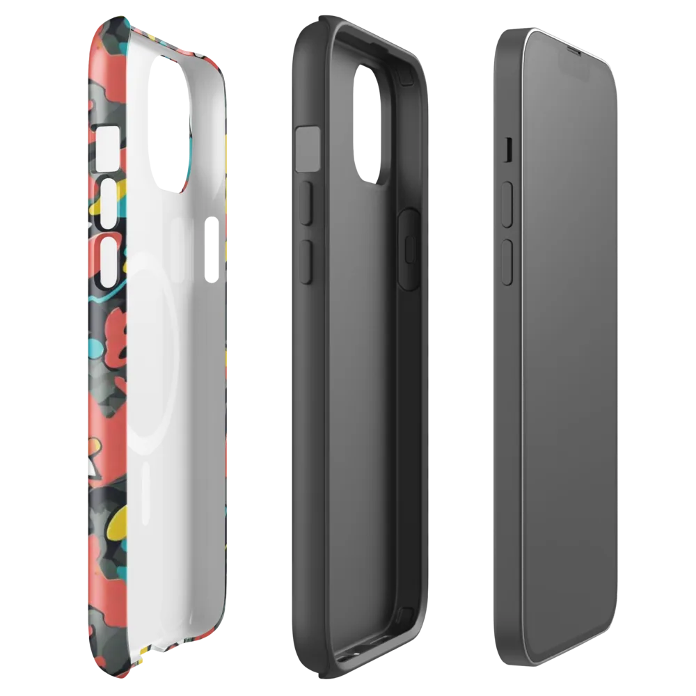 Neon Camouflage on MagSafe Tough Case for iPhone® — Front