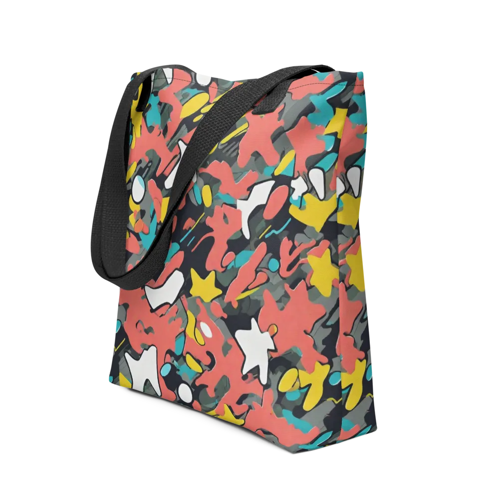 Neon Camouflage on Tote Bag — Front