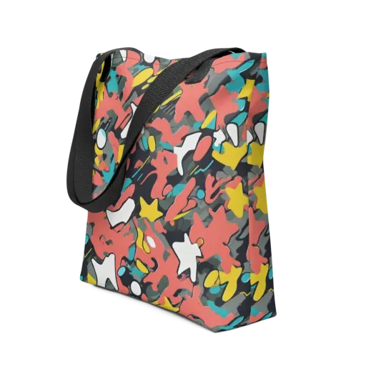 Neon Camouflage on a Tote Bag