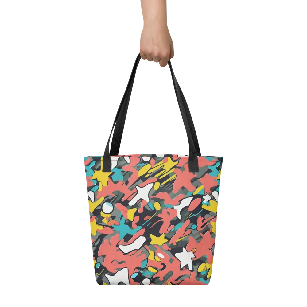Neon Camouflage on Tote Bag — Front