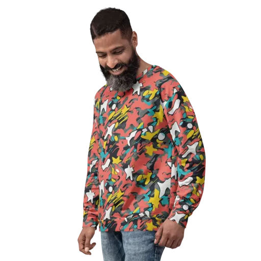 Neon Camouflage on a Sweatshirt