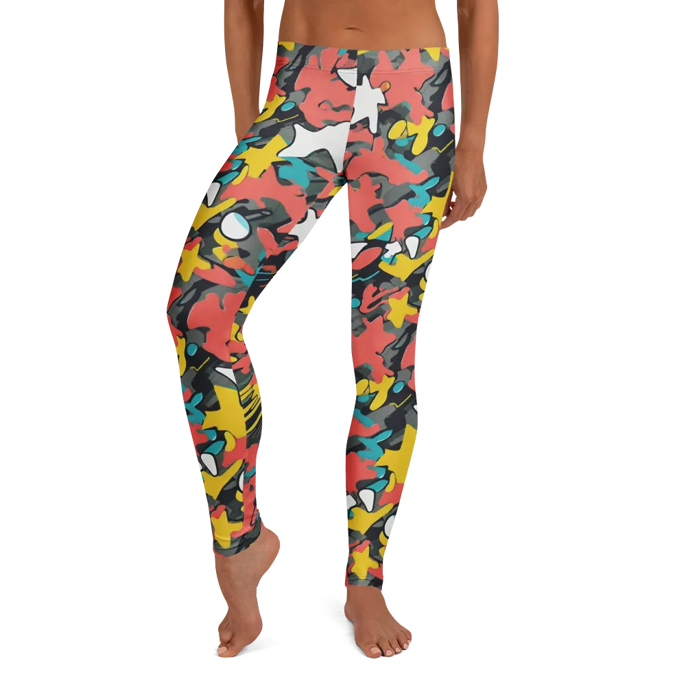 Neon Camouflage on Leggings — Front