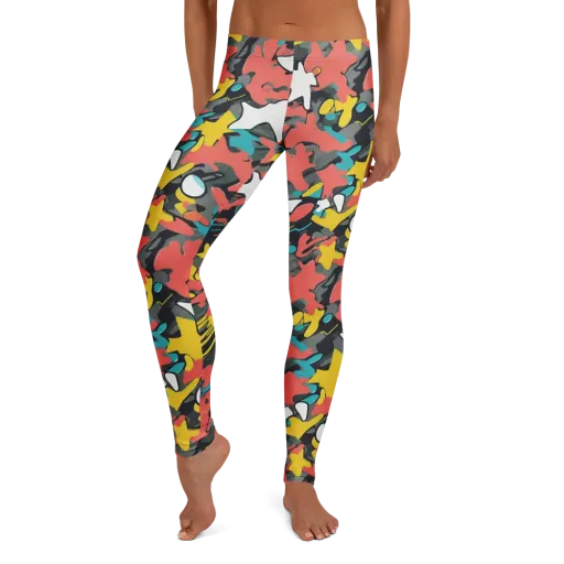 Neon Camouflage on a Leggings
