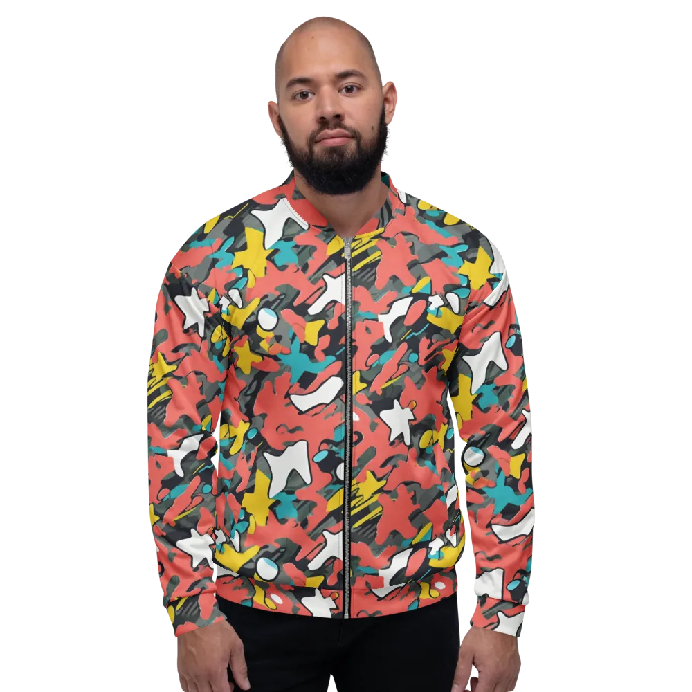 Neon Camouflage on Bomber Jacket — Front