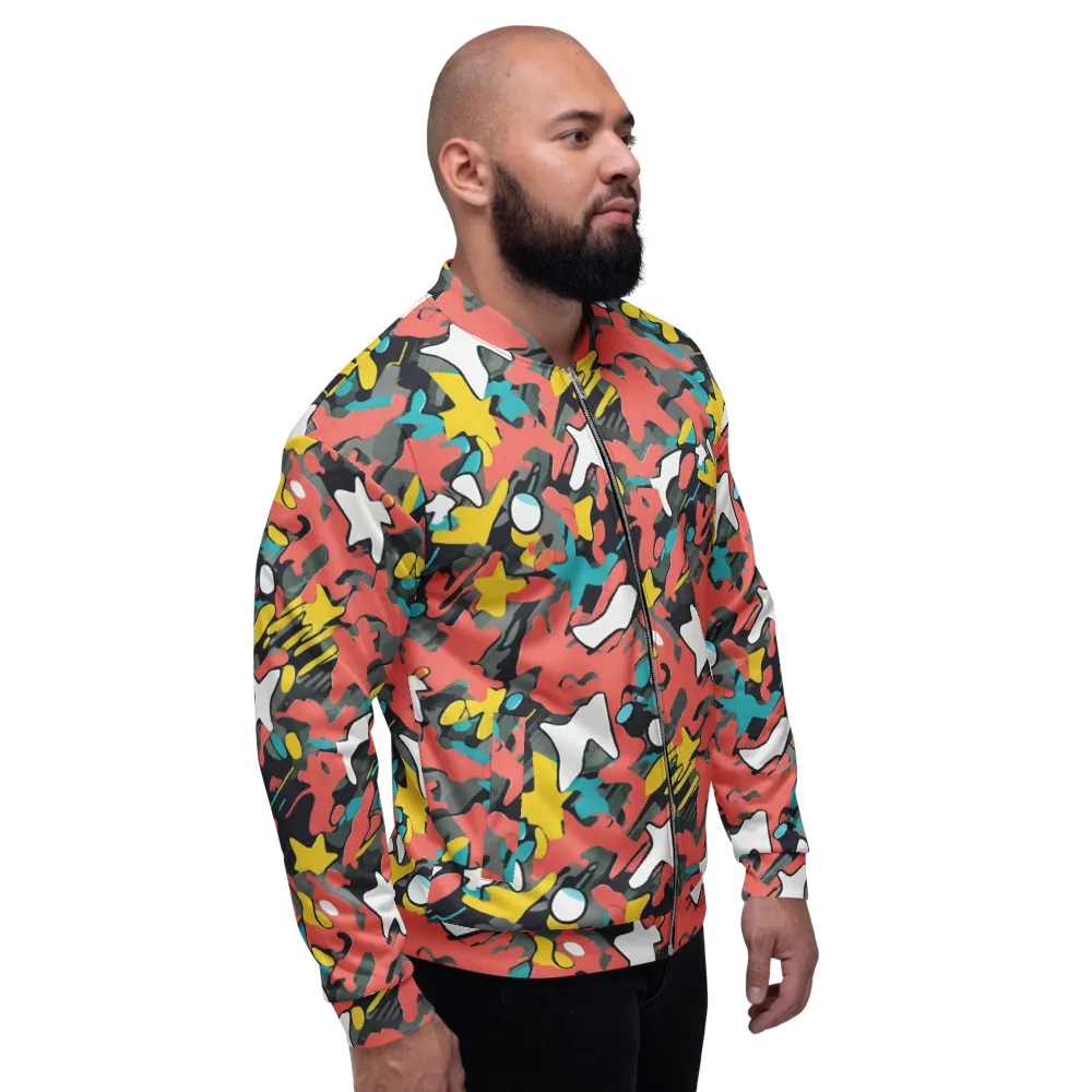 Neon Camouflage on Bomber Jacket — Right