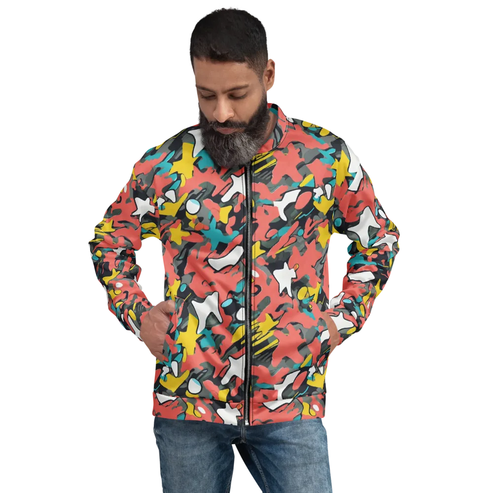 Neon Camouflage on Bomber Jacket — Front