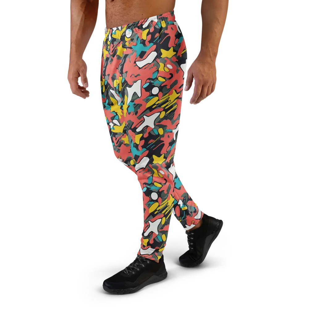 Neon Camouflage on Men's Joggers — Left