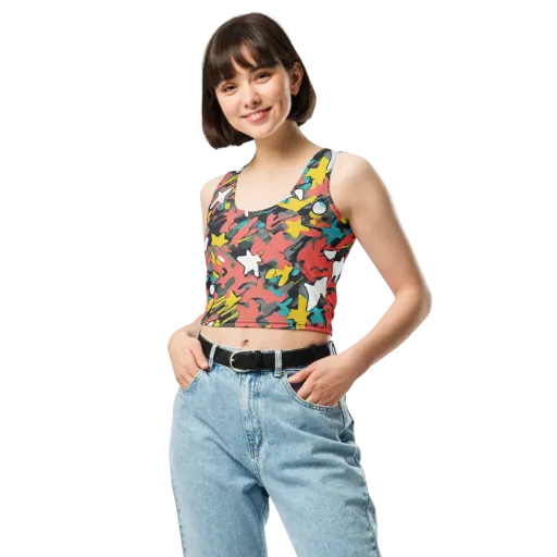 Neon Camouflage on a Crop Top