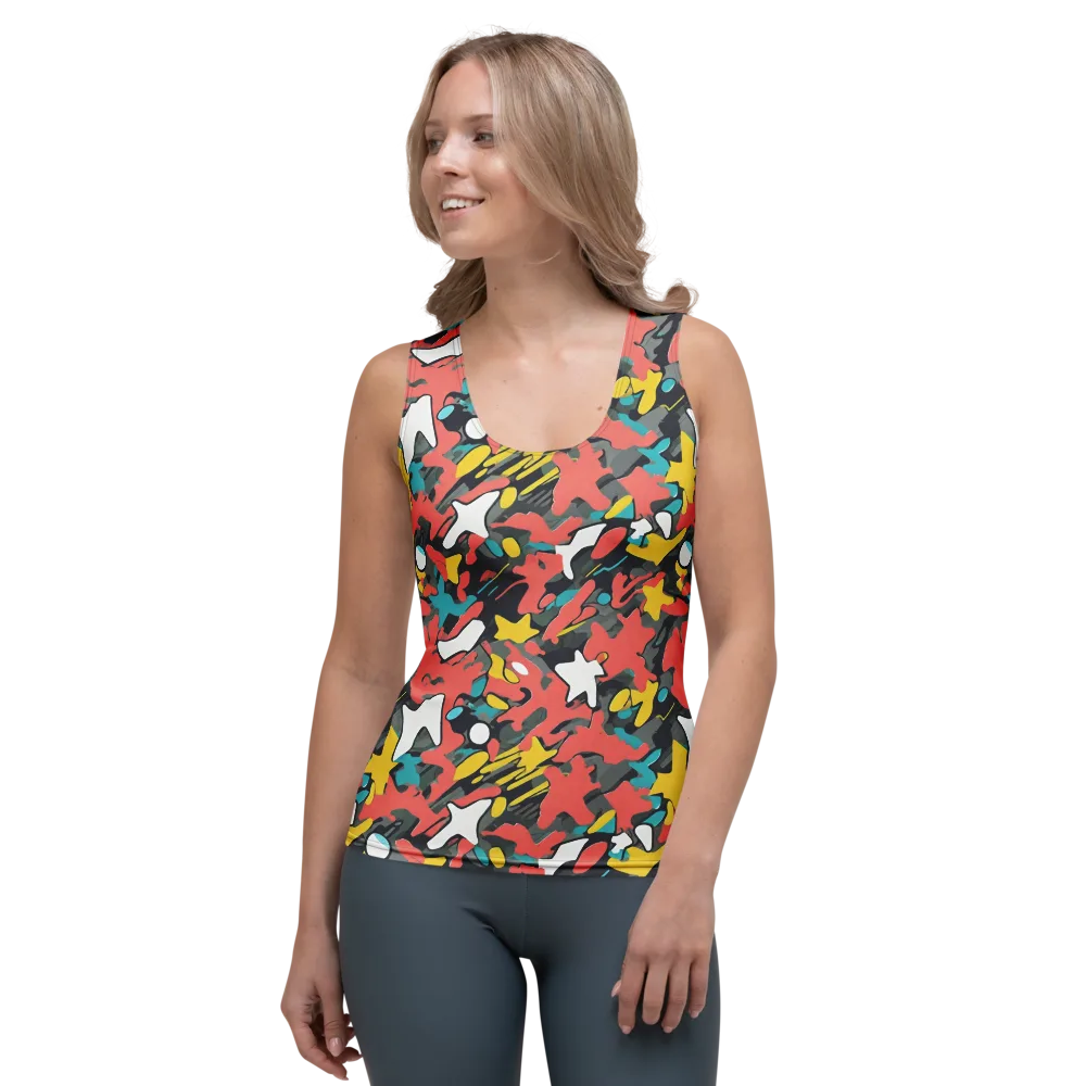 Neon Camouflage on Women's Tank Top — Front