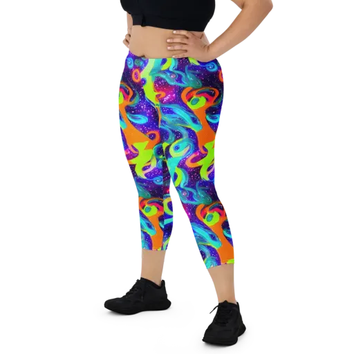 Stellar Splash on a Capri Leggings