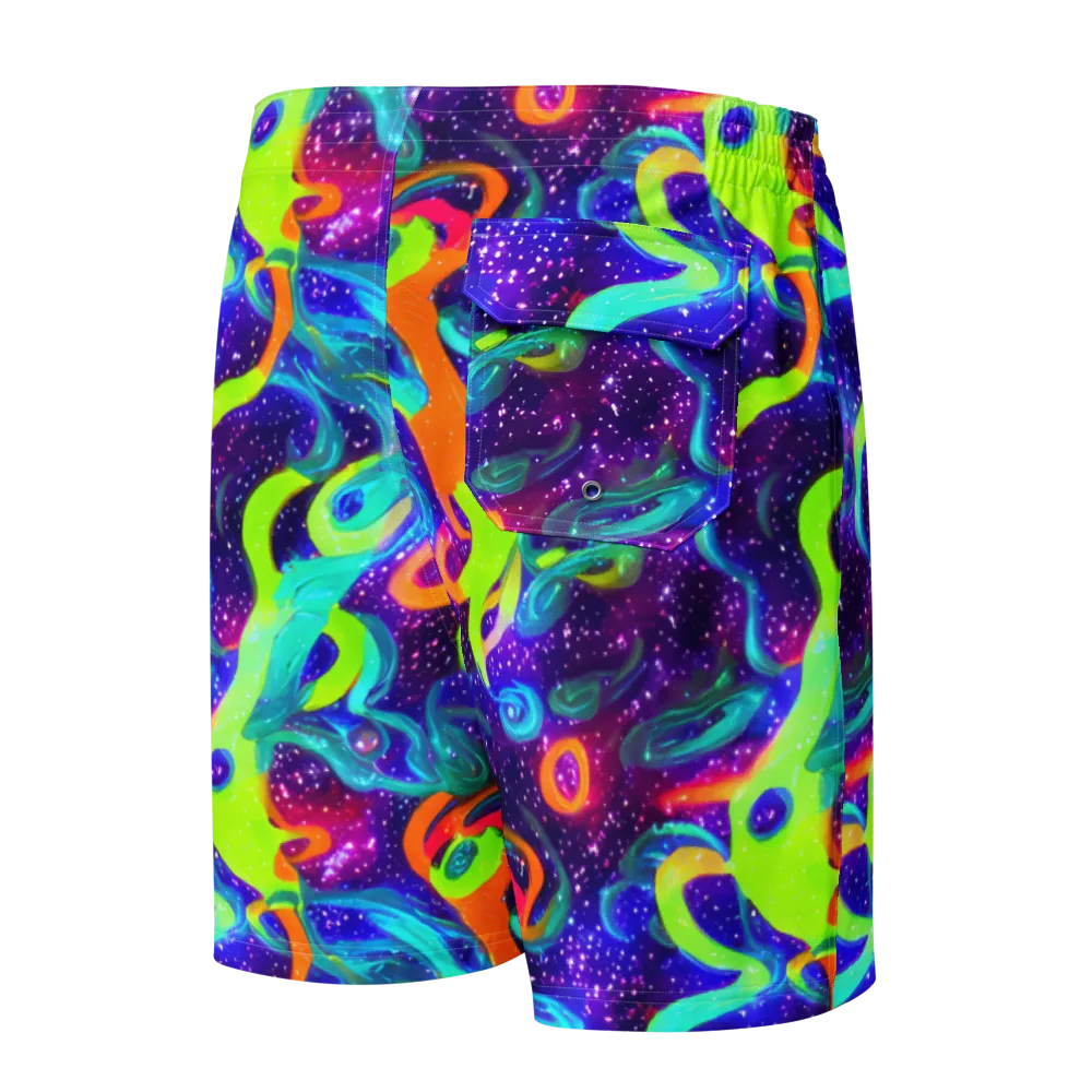 Stellar Splash on Men's Board Shorts — Back