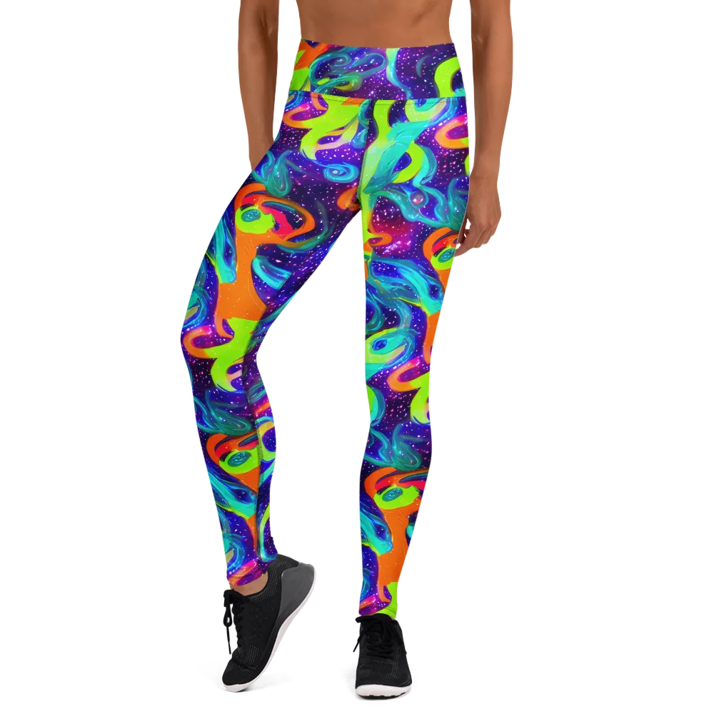 Stellar Splash on Yoga Leggings — Front