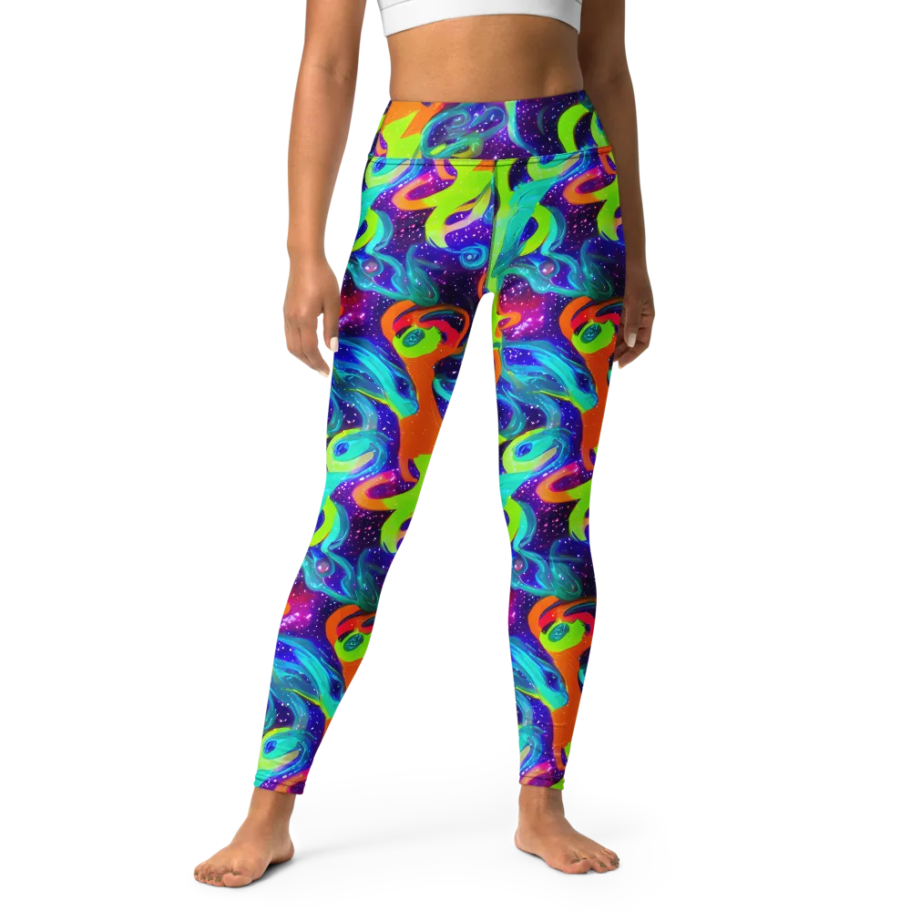 Stellar Splash on Yoga Leggings — Front