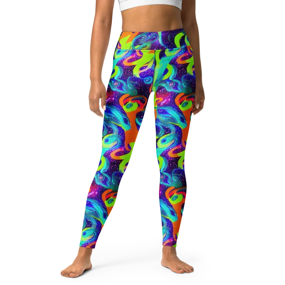 Stellar Splash on Yoga Leggings — Front