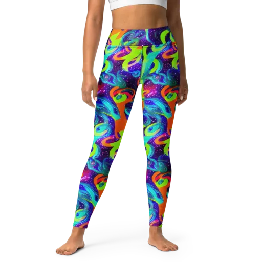 Stellar Splash on a Yoga Leggings