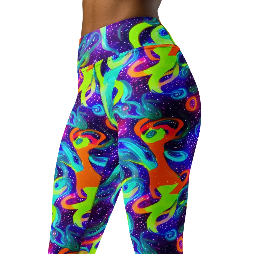 Stellar Splash on Yoga Leggings — Left Front