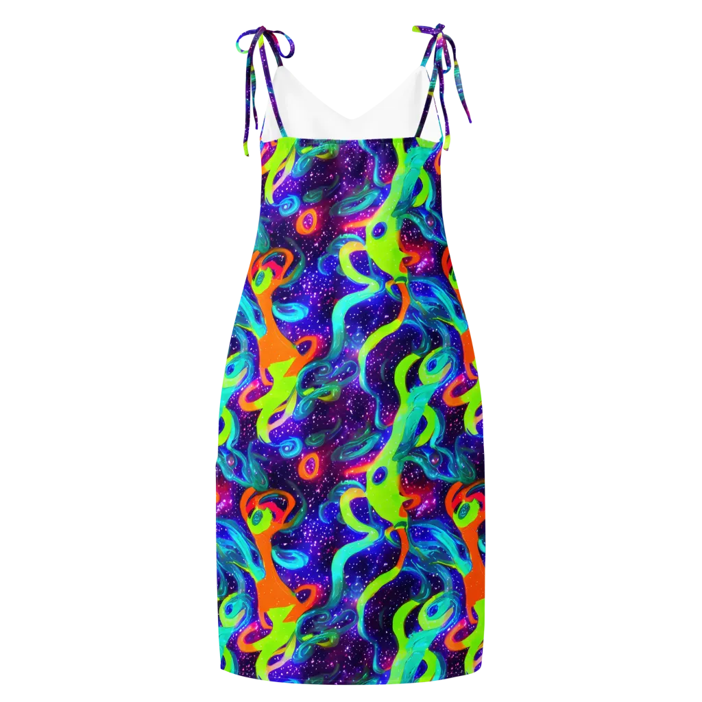 Stellar Splash on Slip Dress — Back