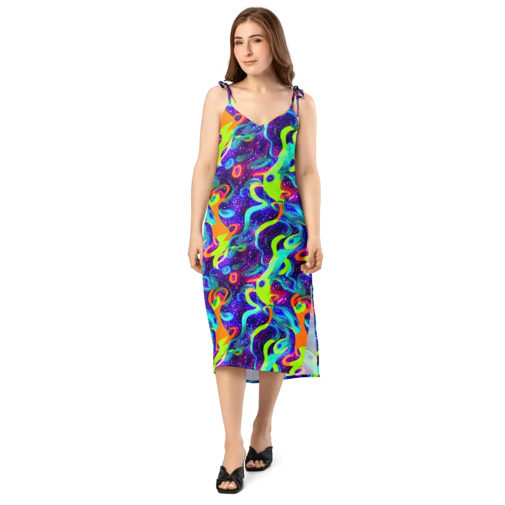 Stellar Splash on Slip Dress — Front
