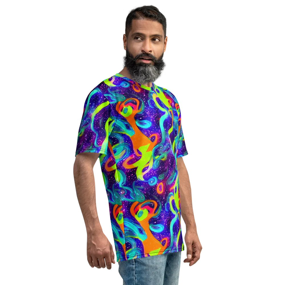 Stellar Splash on Men's Crew Neck T-Shirt — Right
