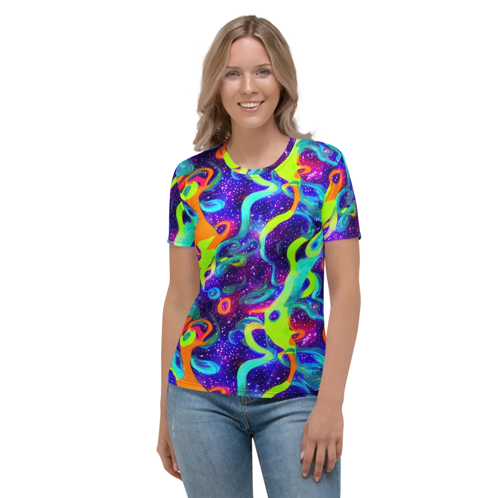 Stellar Splash on Women's Crew Neck T-Shirt — Front