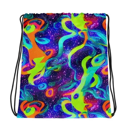 Stellar Splash on a Drawstring Bag