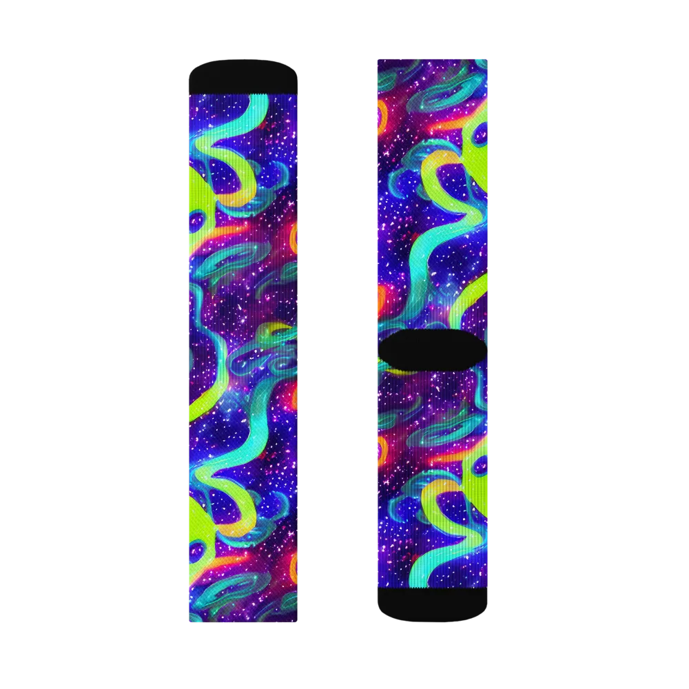Stellar Splash on Socks — Left Sock