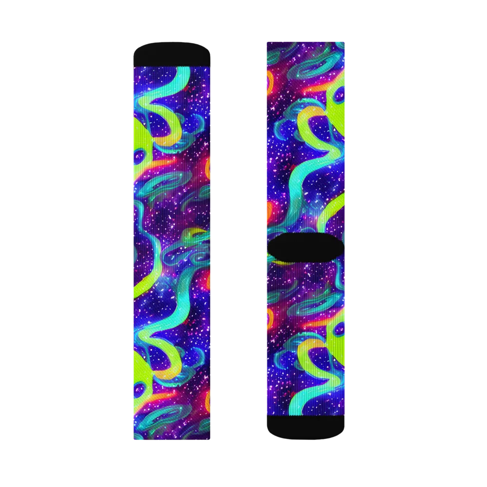 Stellar Splash on Socks — Right Sock