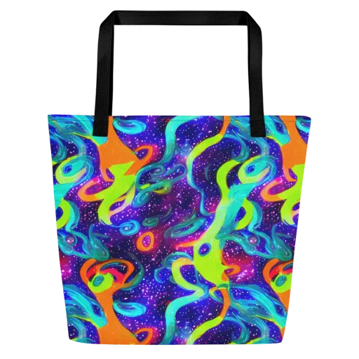 Stellar Splash on a Large Tote Bag W/ Pocket