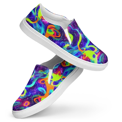 Stellar Splash on a Women's Slip-On Canvas Shoes