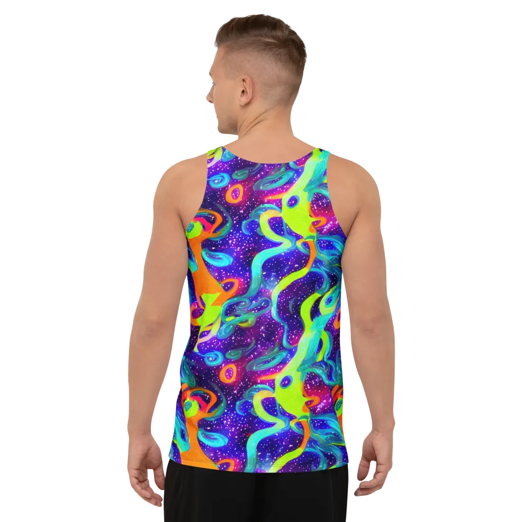 Stellar Splash on Men's Tank Top — Back