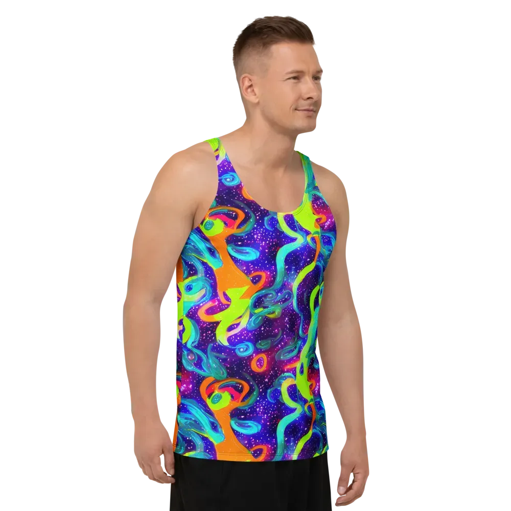 Stellar Splash on Men's Tank Top — Right Front