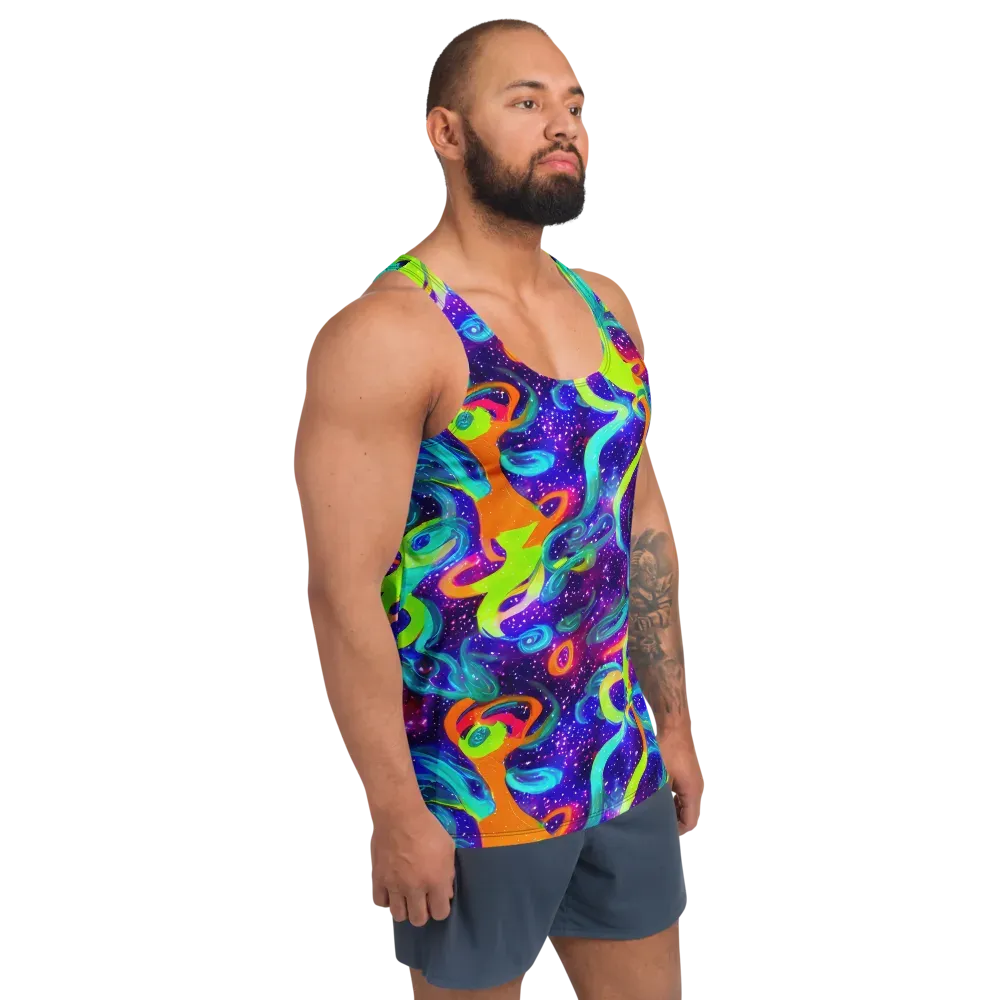 Stellar Splash on Men's Tank Top — Right Front