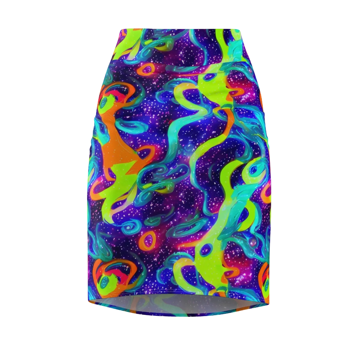 Stellar Splash on Pencil Skirt — Front