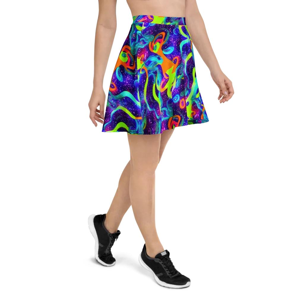 Stellar Splash on Skater Skirt — Right