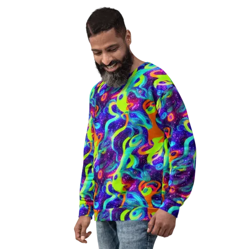 Stellar Splash on a Sweatshirt