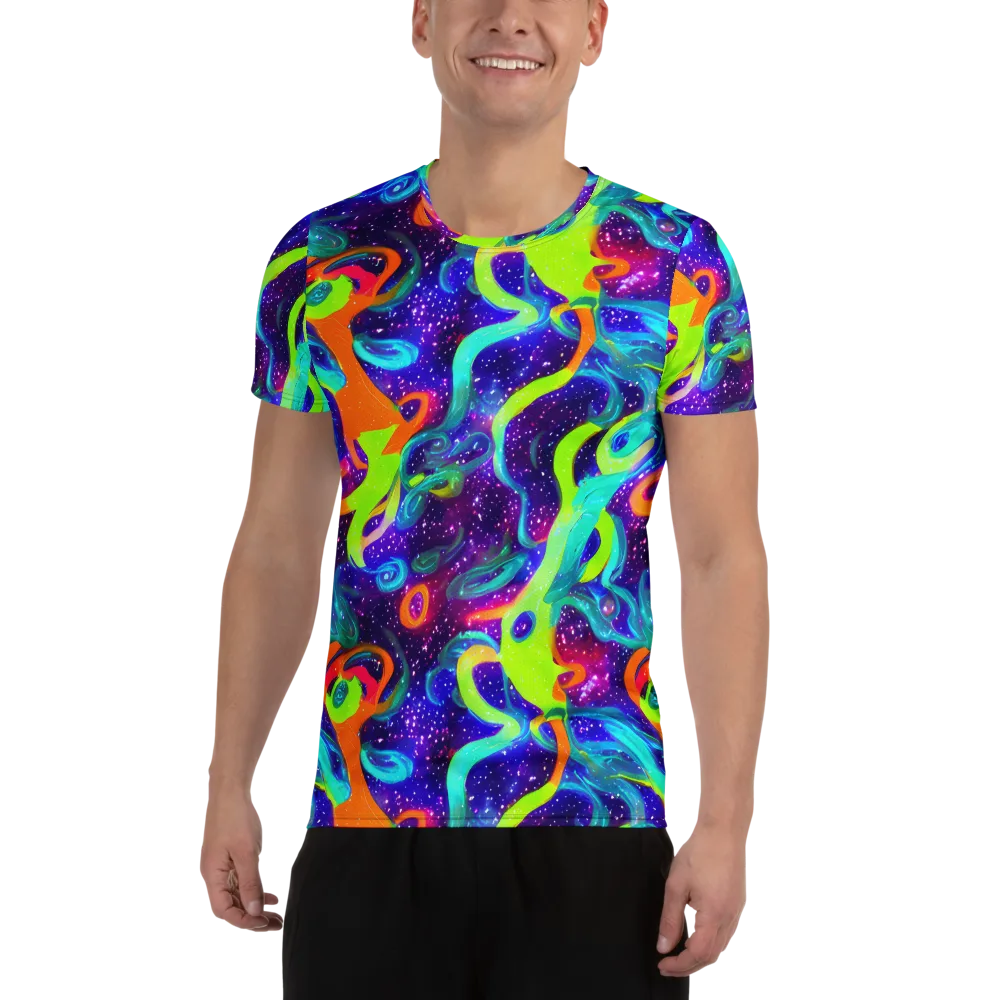 Stellar Splash on Men's Athletic T-Shirt — Front