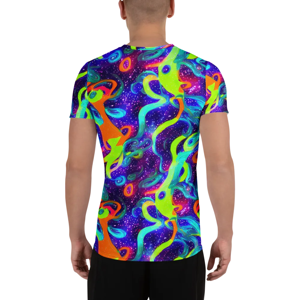 Stellar Splash on Men's Athletic T-Shirt — Back