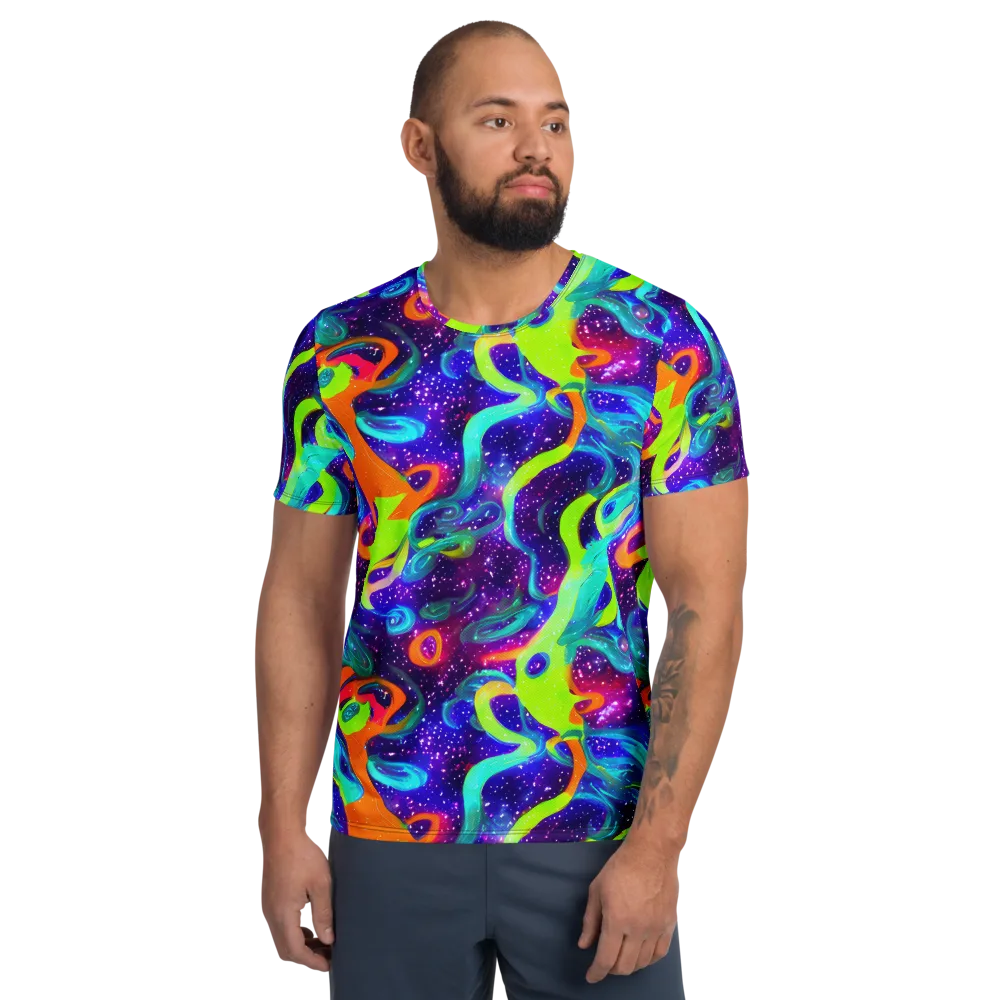 Stellar Splash on Men's Athletic T-Shirt — Front