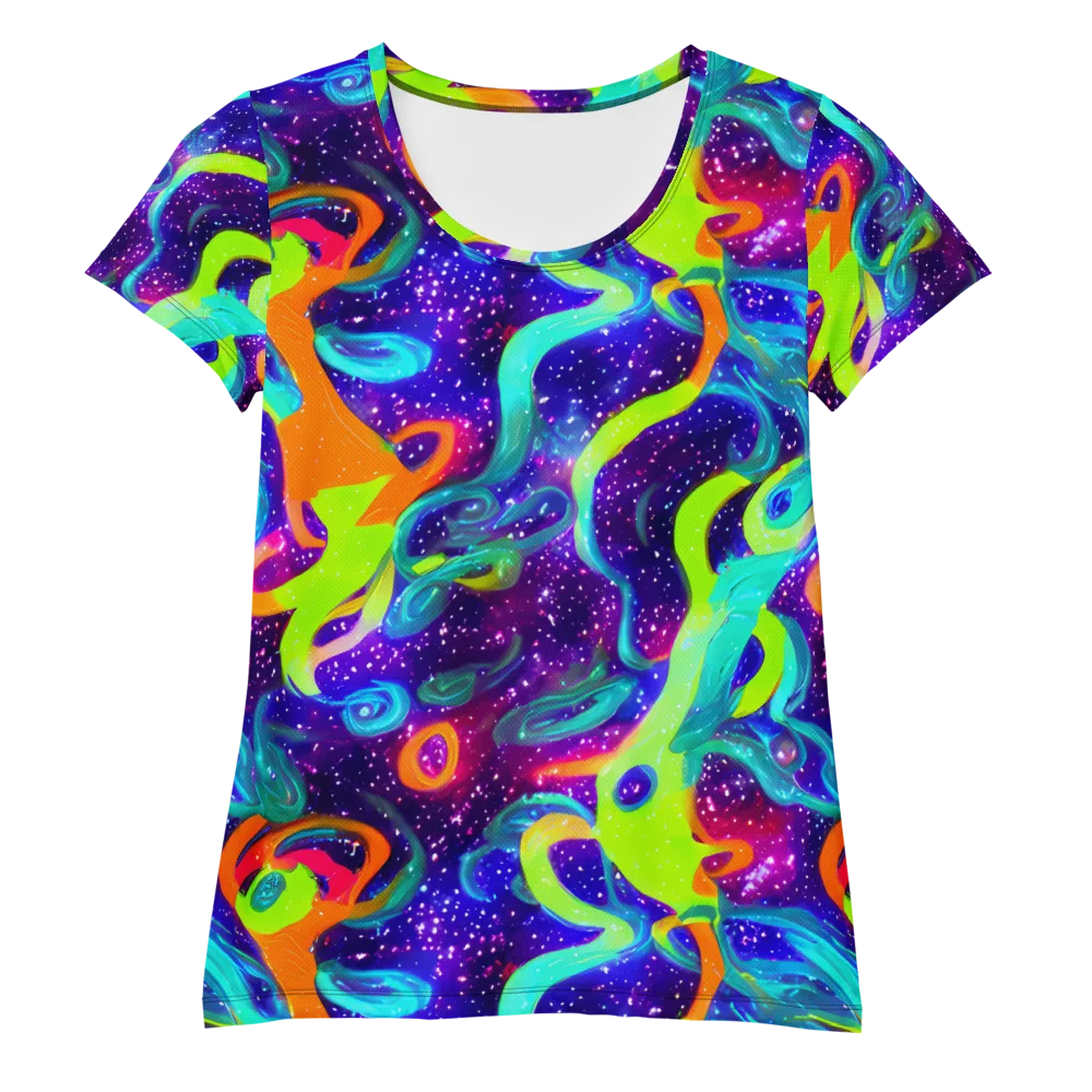 Stellar Splash on Women's Athletic T-Shirt — Front