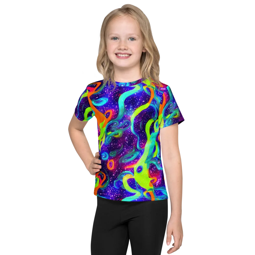 Stellar Splash on Kids Crew Neck T-Shirt — Front